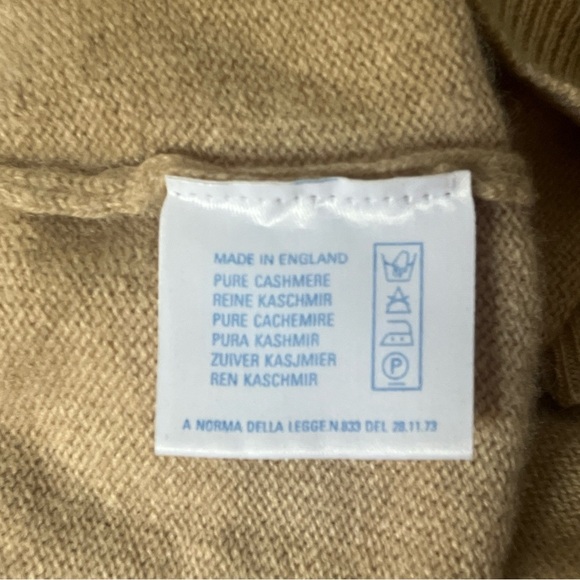 Brooks Brothers 100% Cashmere Sweater Vest Tan 80’s Made In England 46” - Picture 7 of 7